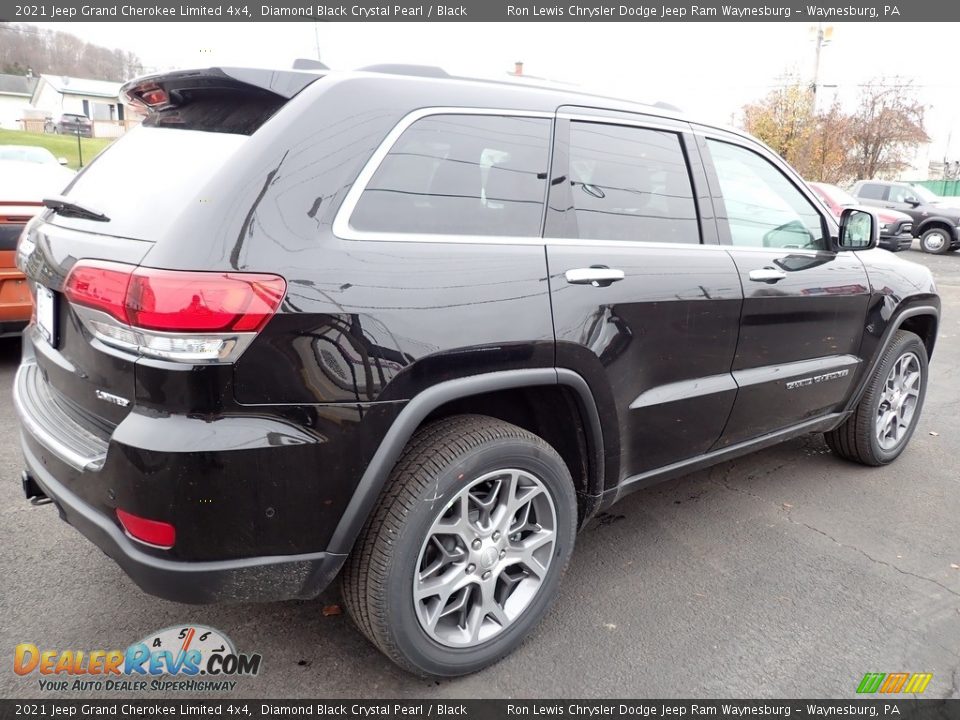 2021 Jeep Grand Cherokee Limited 4x4 Diamond Black Crystal Pearl / Black Photo #6