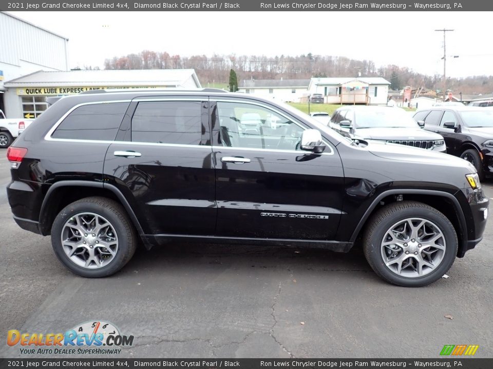 2021 Jeep Grand Cherokee Limited 4x4 Diamond Black Crystal Pearl / Black Photo #7