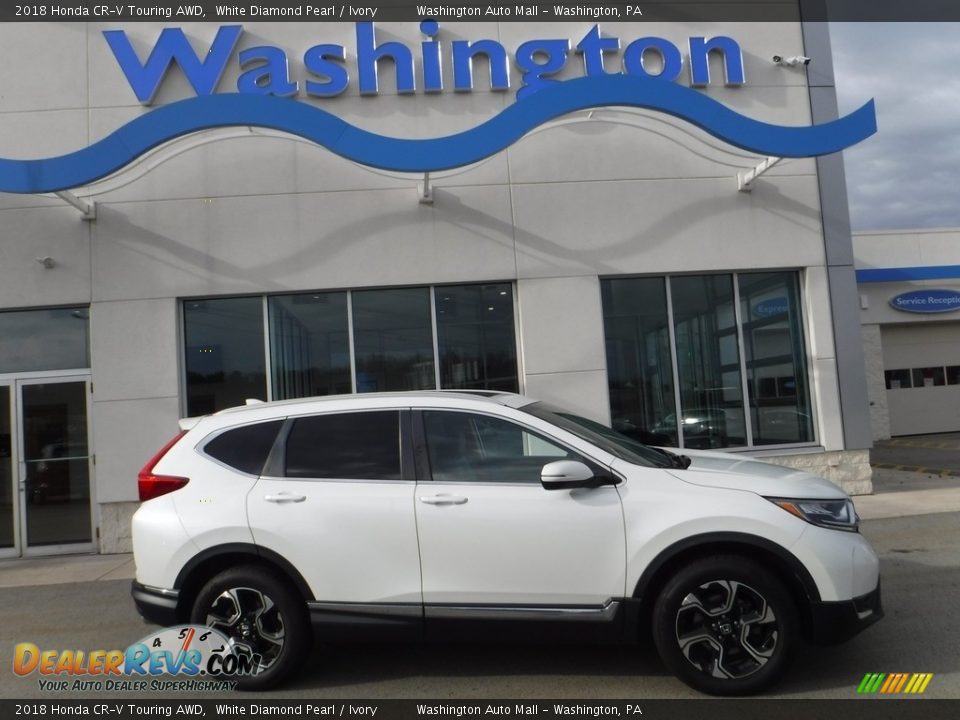 2018 Honda CR-V Touring AWD White Diamond Pearl / Ivory Photo #2