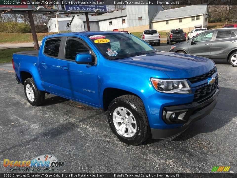 2021 Chevrolet Colorado LT Crew Cab Bright Blue Metallic / Jet Black Photo #3