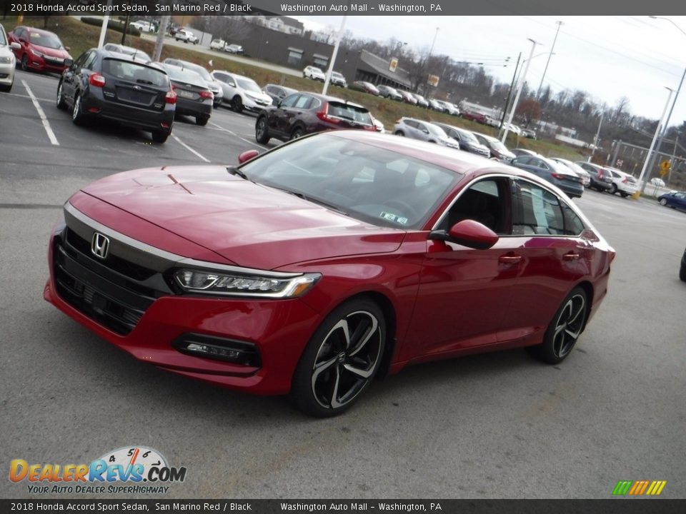 2018 Honda Accord Sport Sedan San Marino Red / Black Photo #5