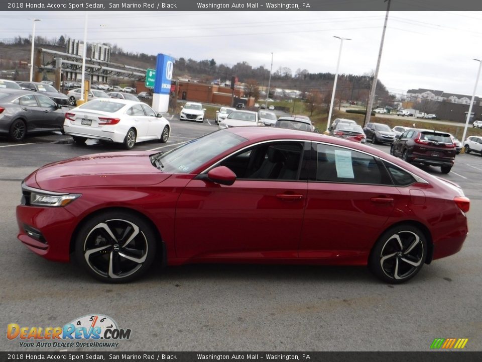2018 Honda Accord Sport Sedan San Marino Red / Black Photo #6