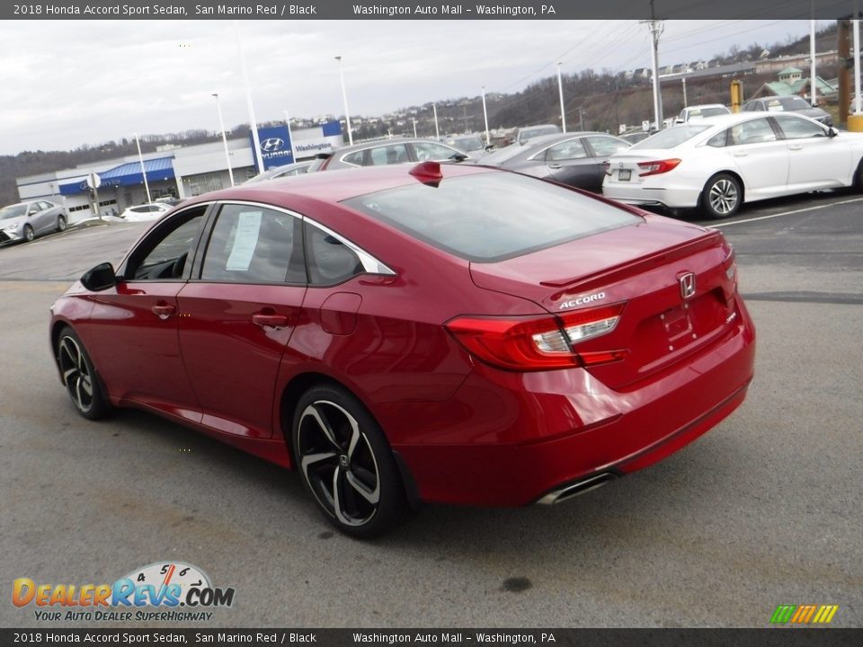 2018 Honda Accord Sport Sedan San Marino Red / Black Photo #7