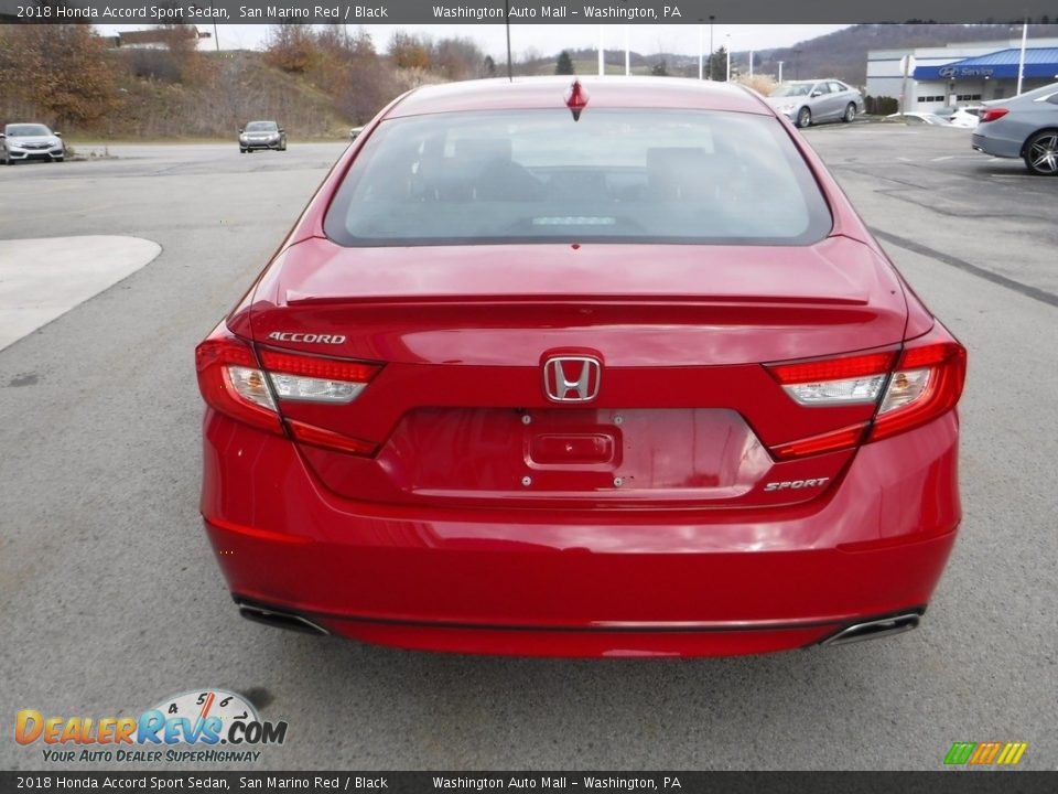 2018 Honda Accord Sport Sedan San Marino Red / Black Photo #8