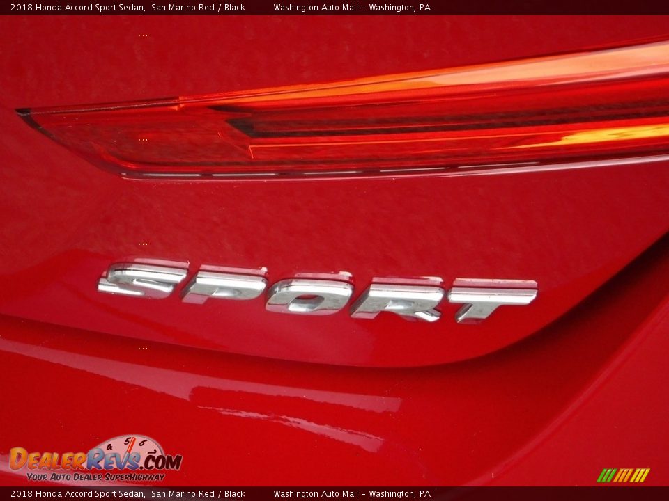 2018 Honda Accord Sport Sedan San Marino Red / Black Photo #10