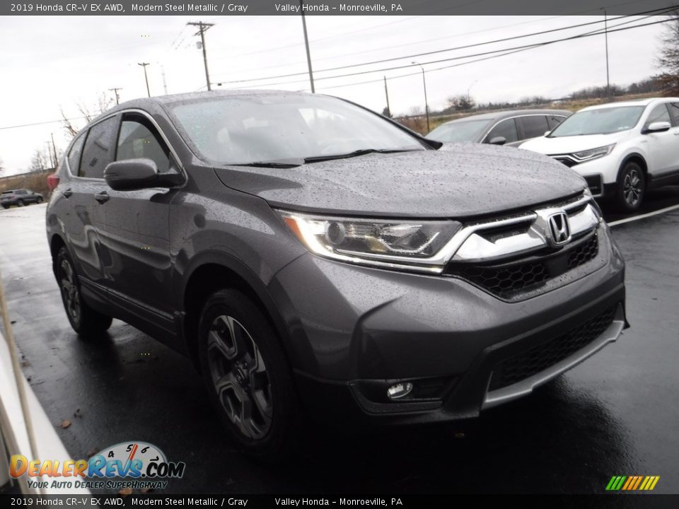 2019 Honda CR-V EX AWD Modern Steel Metallic / Gray Photo #6