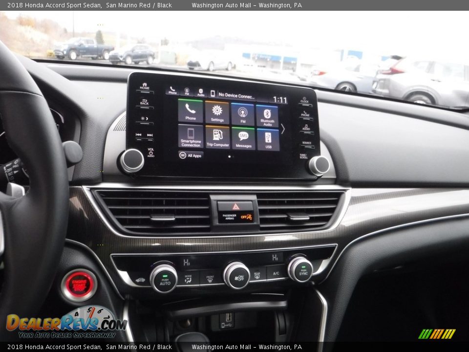 2018 Honda Accord Sport Sedan San Marino Red / Black Photo #17