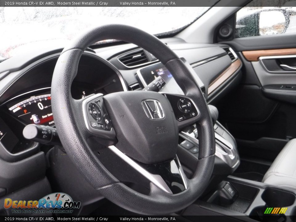 2019 Honda CR-V EX AWD Modern Steel Metallic / Gray Photo #11