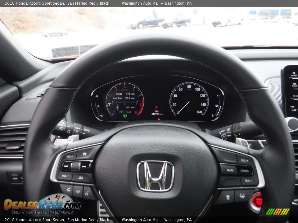 2018 Honda Accord Sport Sedan San Marino Red / Black Photo #22