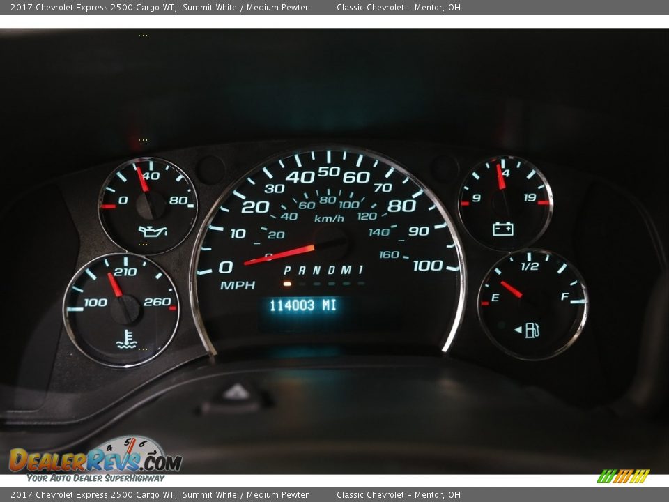 2017 Chevrolet Express 2500 Cargo WT Gauges Photo #7