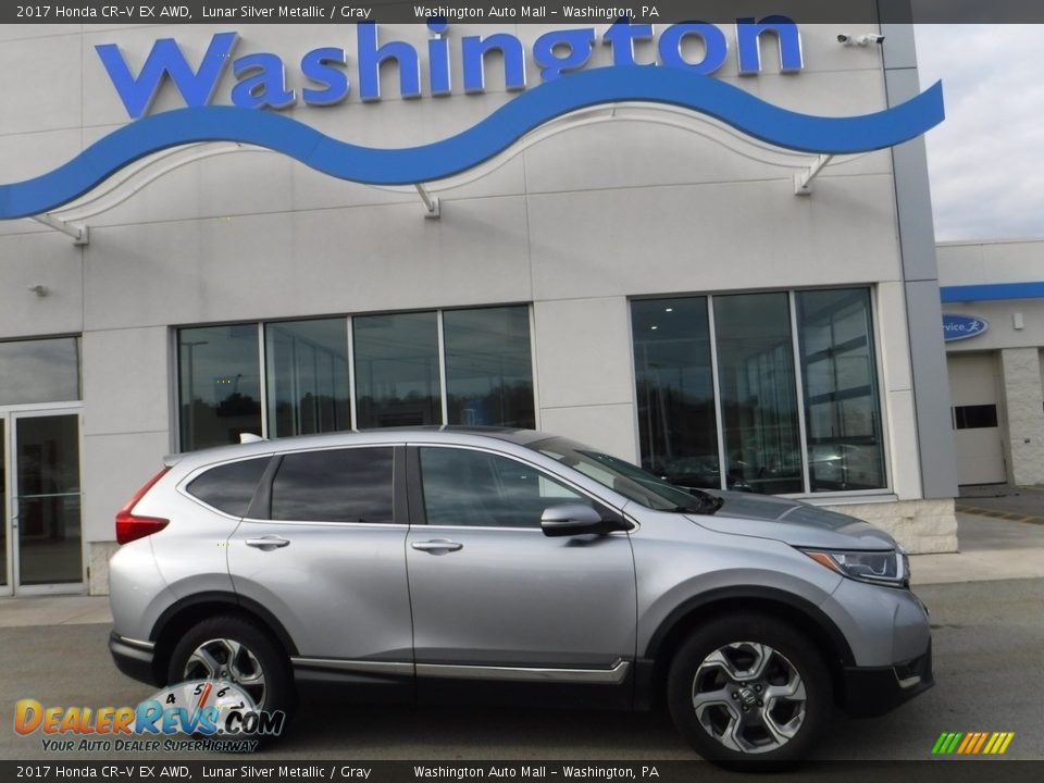 2017 Honda CR-V EX AWD Lunar Silver Metallic / Gray Photo #2