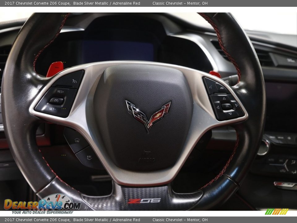 2017 Chevrolet Corvette Z06 Coupe Blade Silver Metallic / Adrenaline Red Photo #7