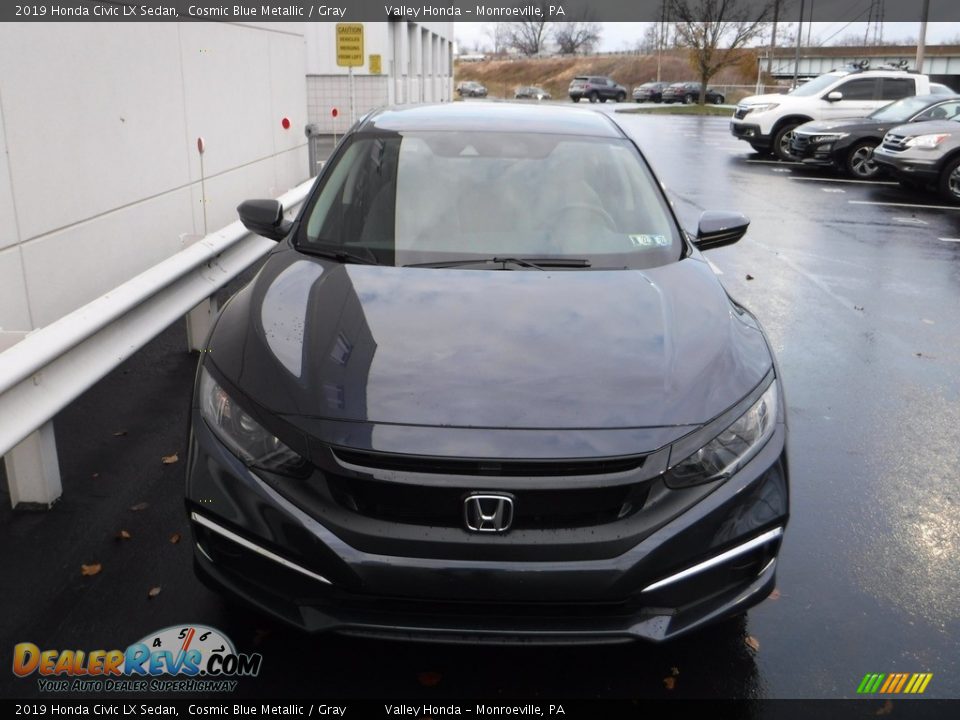 2019 Honda Civic LX Sedan Cosmic Blue Metallic / Gray Photo #4