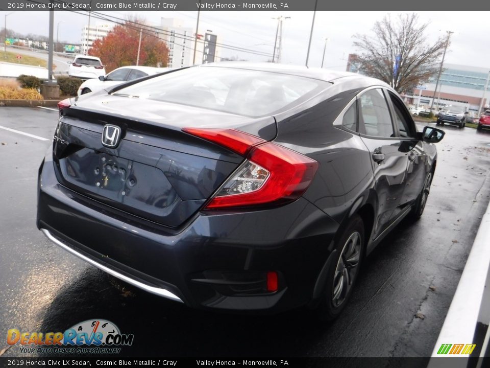 2019 Honda Civic LX Sedan Cosmic Blue Metallic / Gray Photo #6