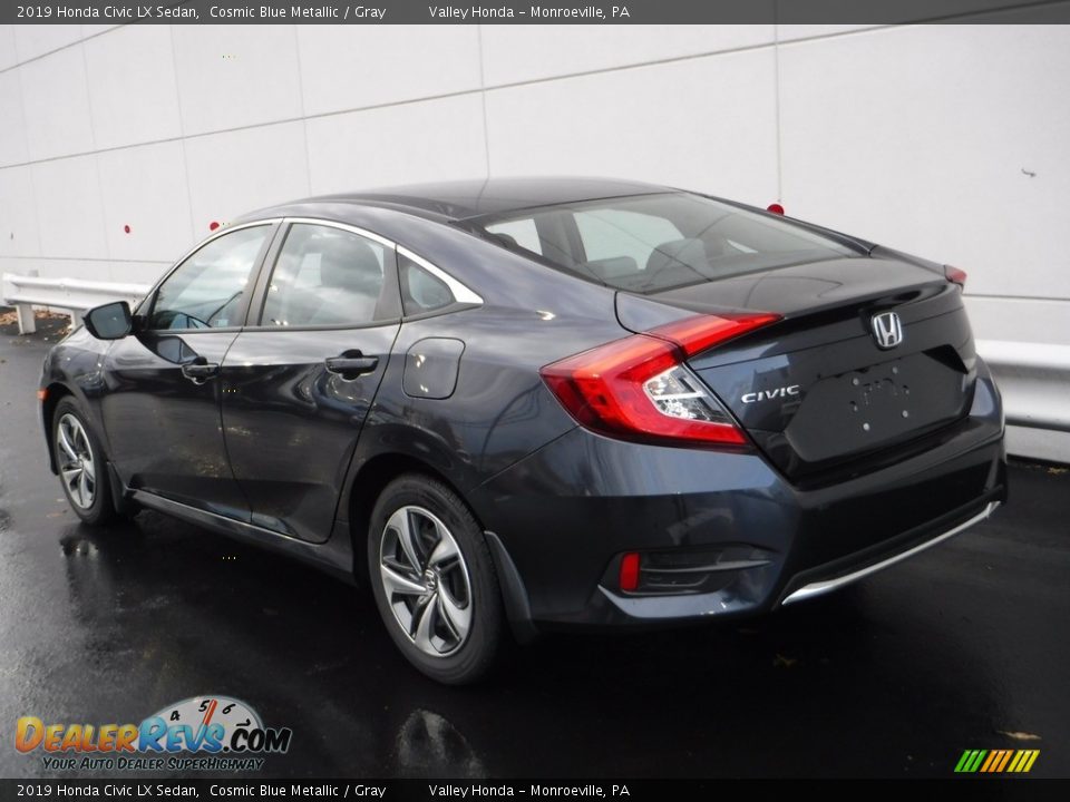 2019 Honda Civic LX Sedan Cosmic Blue Metallic / Gray Photo #8