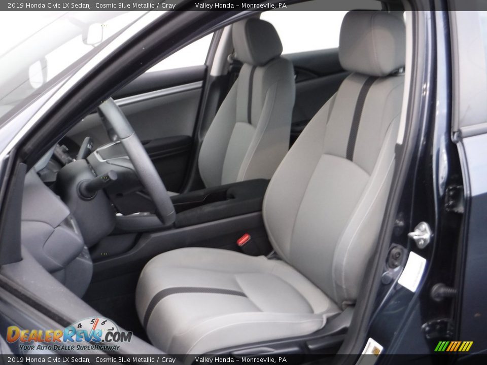2019 Honda Civic LX Sedan Cosmic Blue Metallic / Gray Photo #12