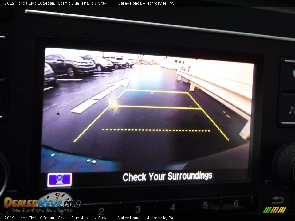 2019 Honda Civic LX Sedan Cosmic Blue Metallic / Gray Photo #16