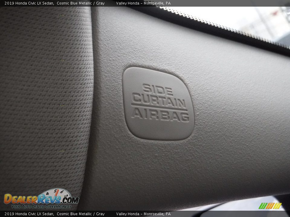 2019 Honda Civic LX Sedan Cosmic Blue Metallic / Gray Photo #19