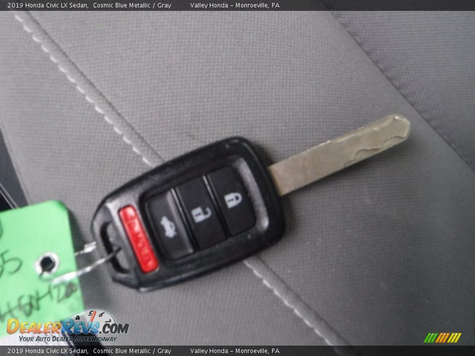 2019 Honda Civic LX Sedan Cosmic Blue Metallic / Gray Photo #23