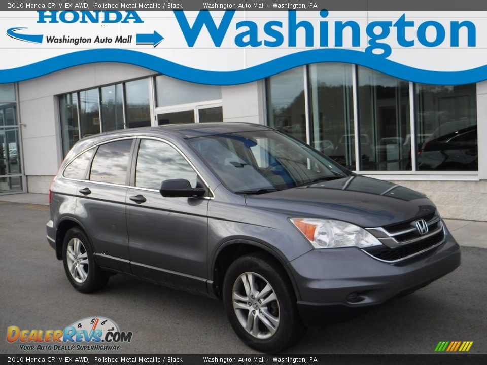 2010 Honda CR-V EX AWD Polished Metal Metallic / Black Photo #1