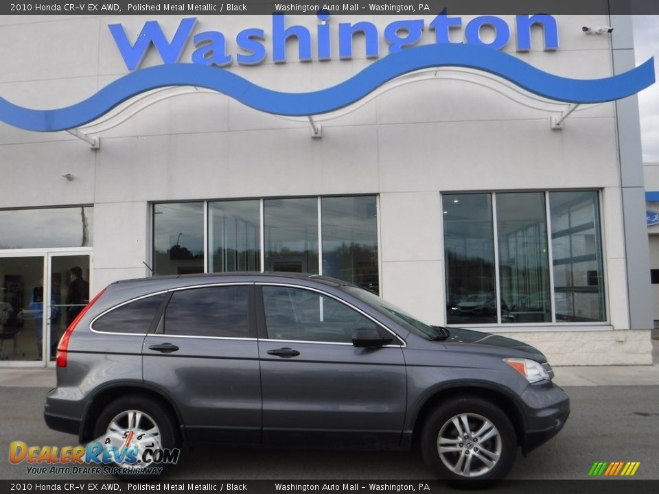 2010 Honda CR-V EX AWD Polished Metal Metallic / Black Photo #2