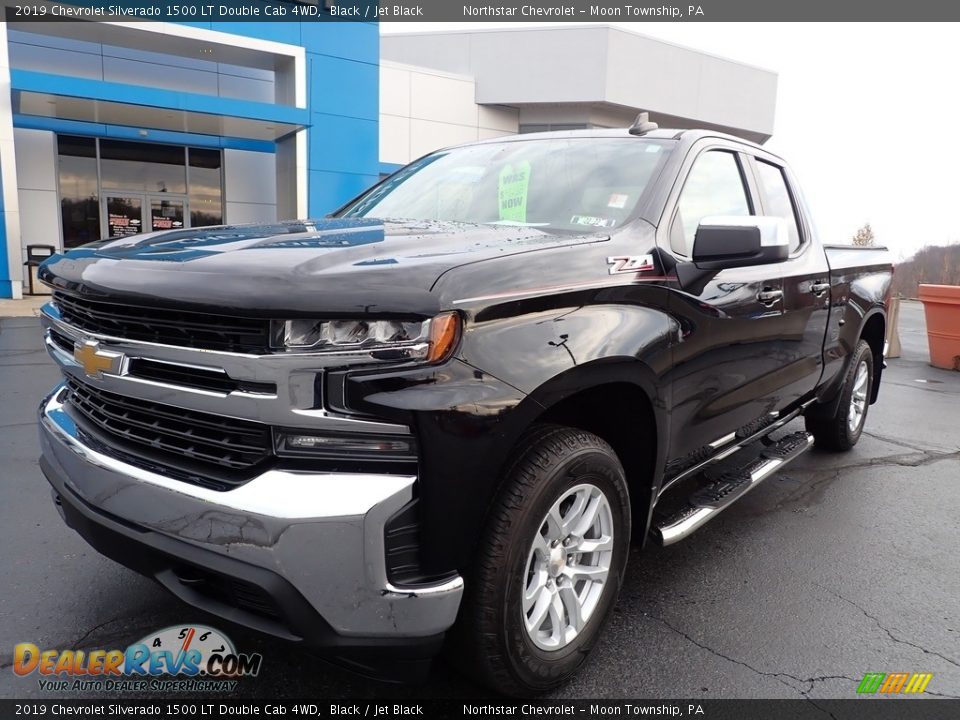 2019 Chevrolet Silverado 1500 LT Double Cab 4WD Black / Jet Black Photo #2