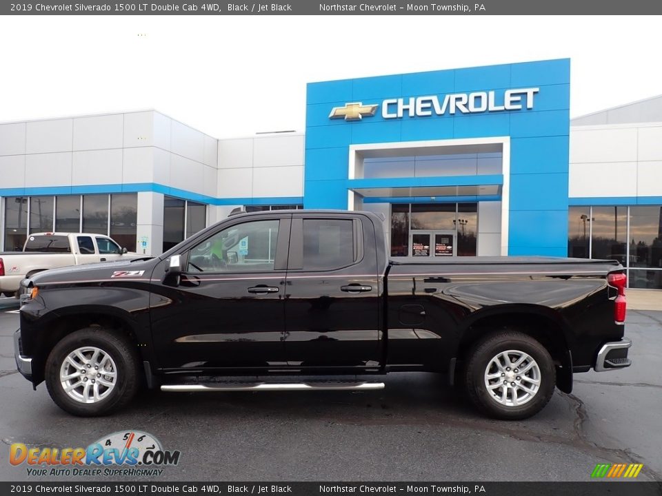 2019 Chevrolet Silverado 1500 LT Double Cab 4WD Black / Jet Black Photo #3