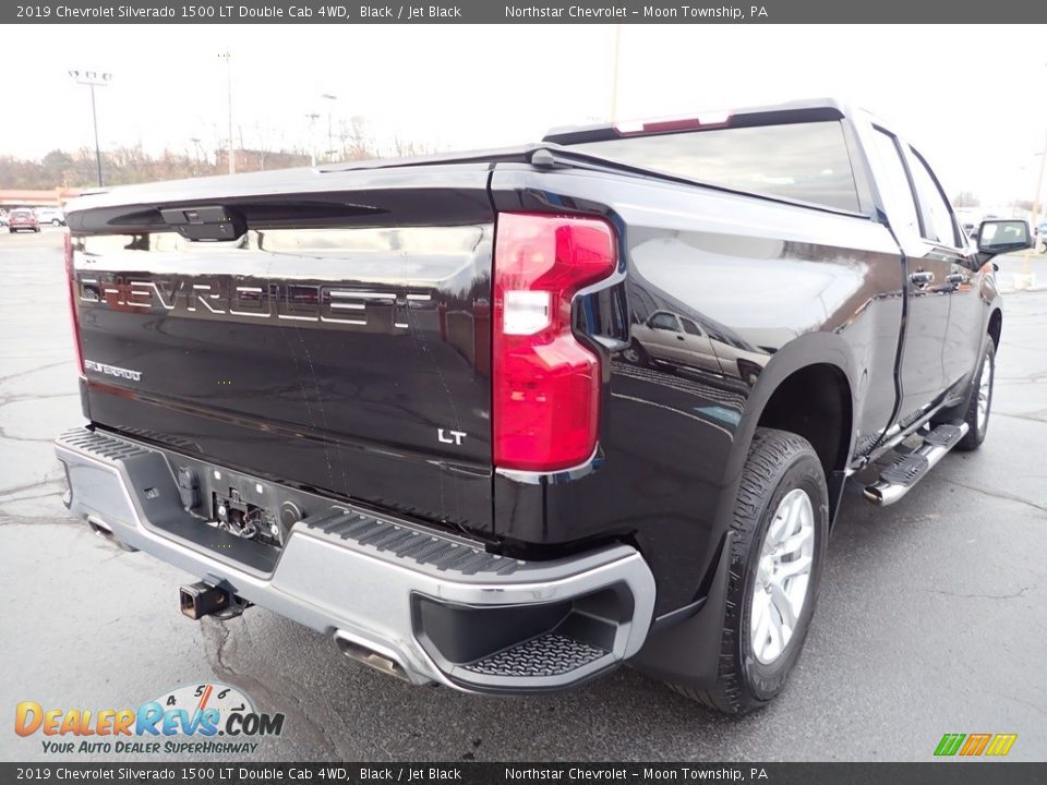 2019 Chevrolet Silverado 1500 LT Double Cab 4WD Black / Jet Black Photo #7