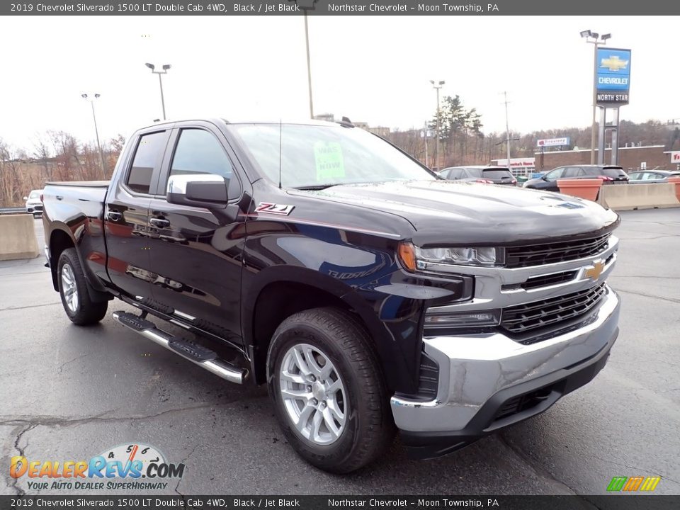 2019 Chevrolet Silverado 1500 LT Double Cab 4WD Black / Jet Black Photo #10