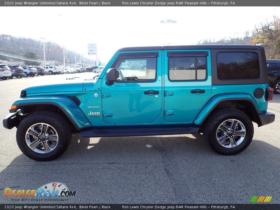 2020 Jeep Wrangler Unlimited Sahara 4x4 Bikini Pearl / Black Photo #2