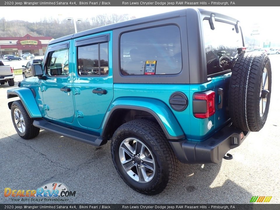 2020 Jeep Wrangler Unlimited Sahara 4x4 Bikini Pearl / Black Photo #3