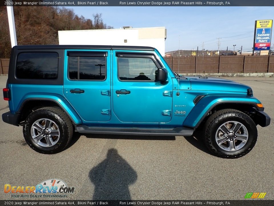 2020 Jeep Wrangler Unlimited Sahara 4x4 Bikini Pearl / Black Photo #7