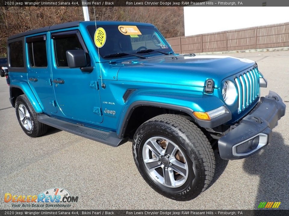 2020 Jeep Wrangler Unlimited Sahara 4x4 Bikini Pearl / Black Photo #8