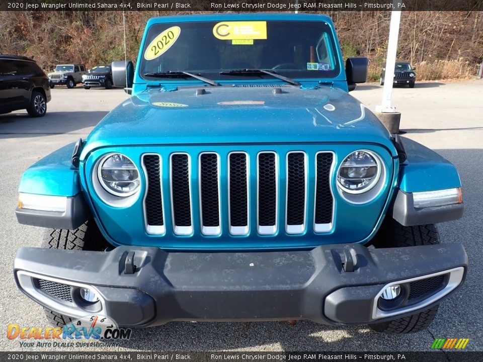 2020 Jeep Wrangler Unlimited Sahara 4x4 Bikini Pearl / Black Photo #9