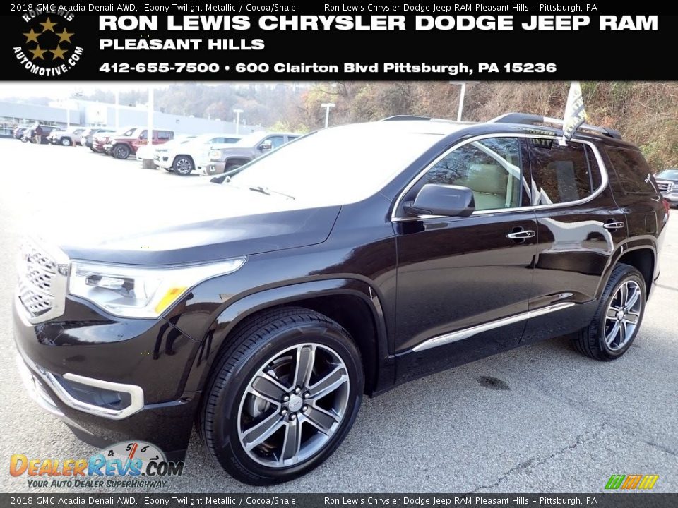 2018 GMC Acadia Denali AWD Ebony Twilight Metallic / Cocoa/Shale Photo #1