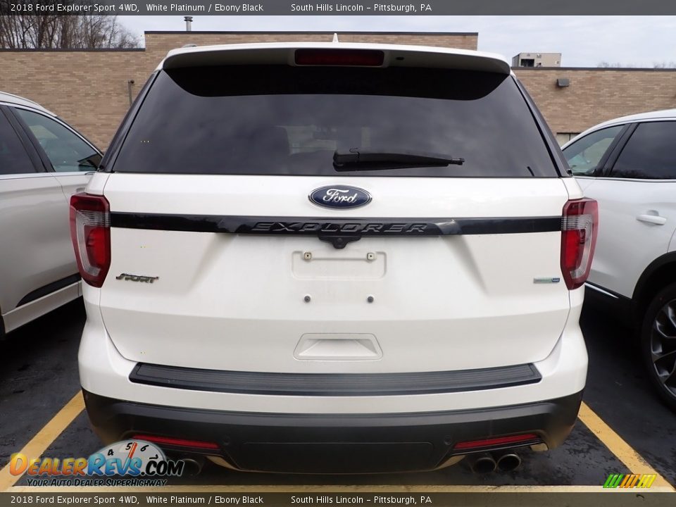 2018 Ford Explorer Sport 4WD White Platinum / Ebony Black Photo #3