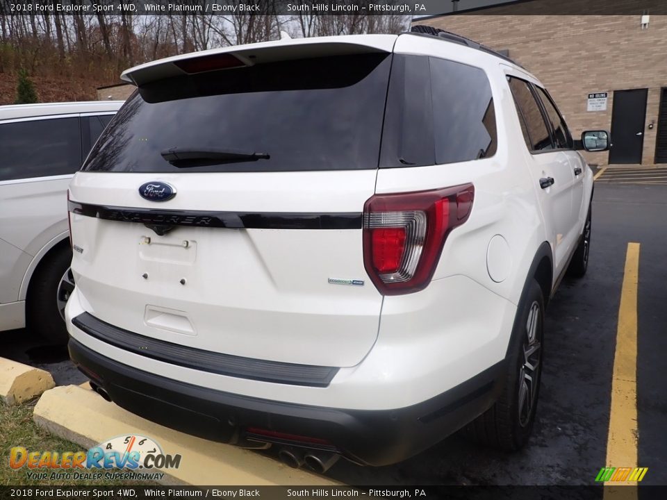 2018 Ford Explorer Sport 4WD White Platinum / Ebony Black Photo #4