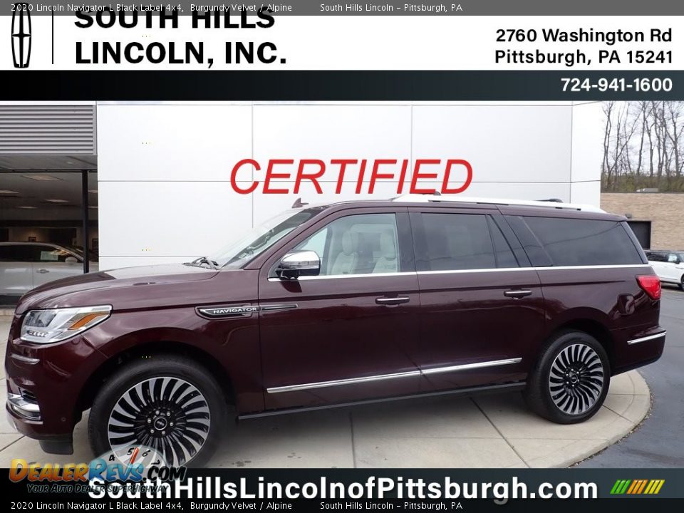 2020 Lincoln Navigator L Black Label 4x4 Burgundy Velvet / Alpine Photo #1