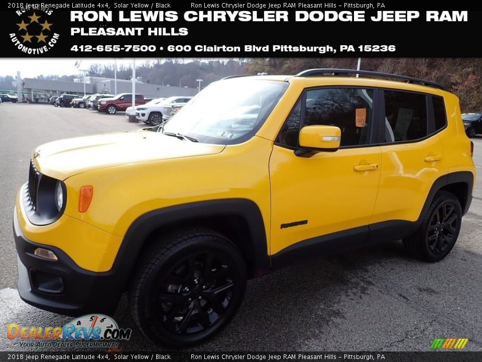 2018 Jeep Renegade Latitude 4x4 Solar Yellow / Black Photo #1