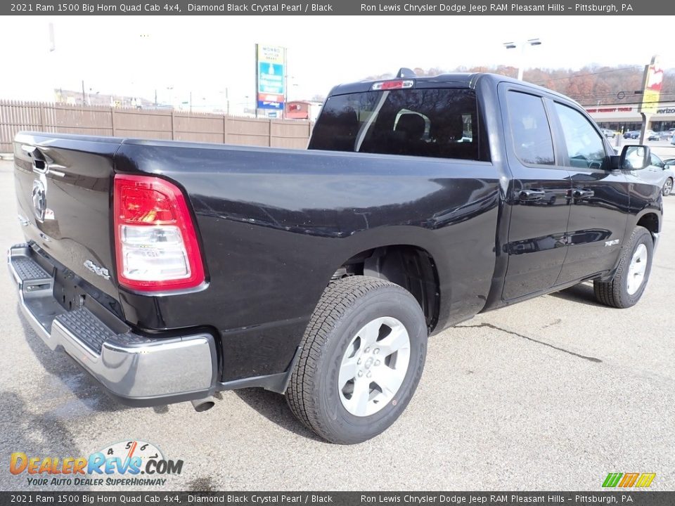 2021 Ram 1500 Big Horn Quad Cab 4x4 Diamond Black Crystal Pearl / Black Photo #5