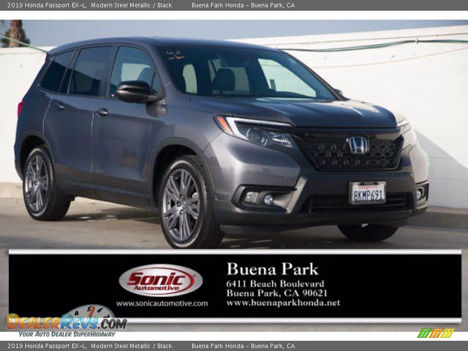 2019 Honda Passport EX-L Modern Steel Metallic / Black Photo #1