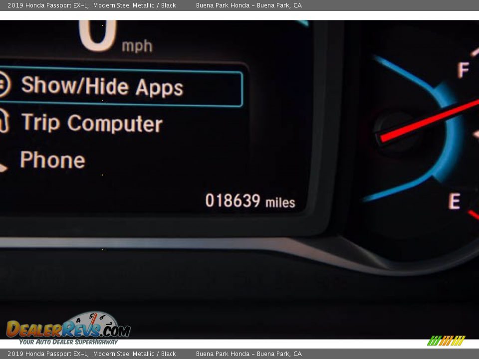 2019 Honda Passport EX-L Modern Steel Metallic / Black Photo #6