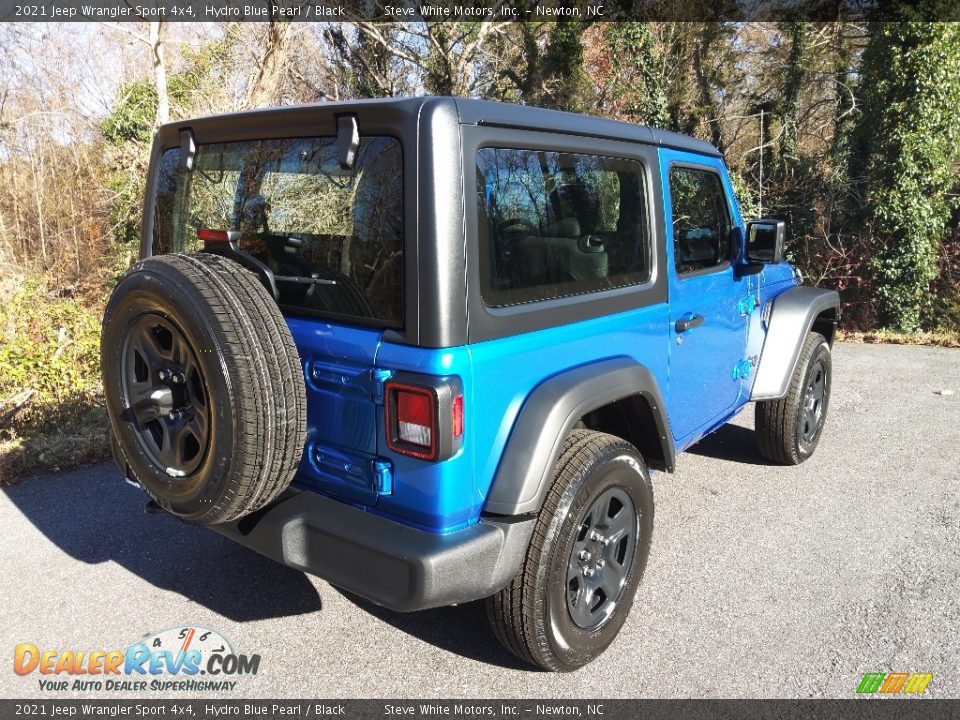 2021 Jeep Wrangler Sport 4x4 Hydro Blue Pearl / Black Photo #6
