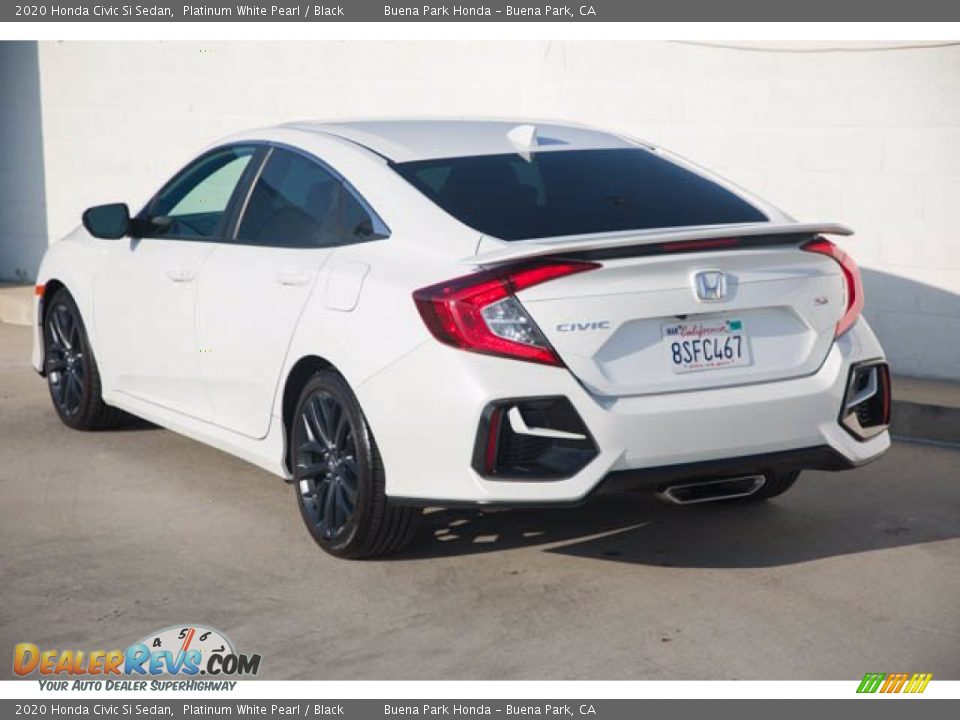 2020 Honda Civic Si Sedan Platinum White Pearl / Black Photo #2