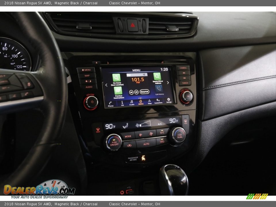 2018 Nissan Rogue SV AWD Magnetic Black / Charcoal Photo #9