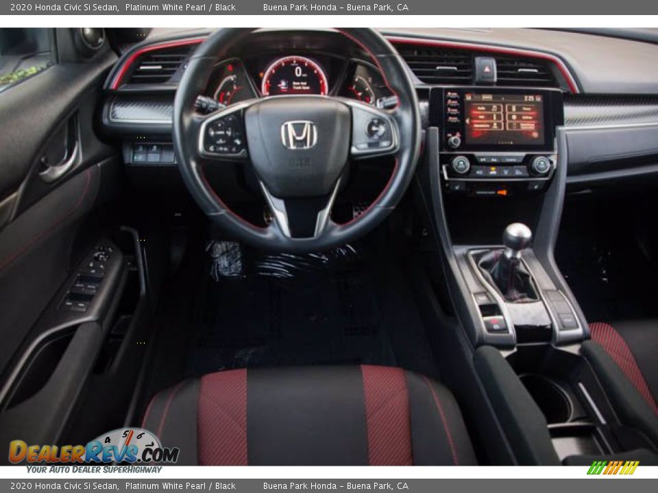 2020 Honda Civic Si Sedan Platinum White Pearl / Black Photo #5