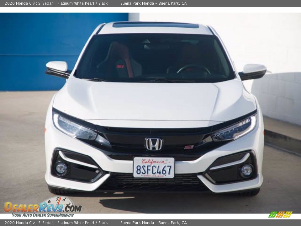 2020 Honda Civic Si Sedan Platinum White Pearl / Black Photo #7