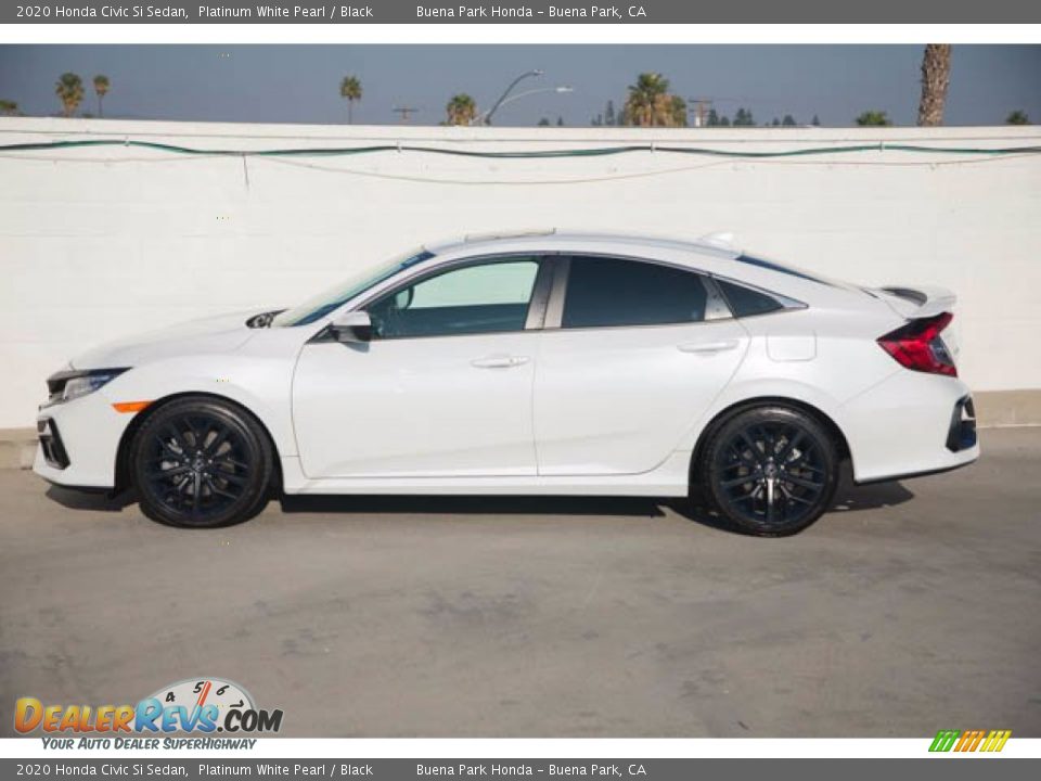 2020 Honda Civic Si Sedan Platinum White Pearl / Black Photo #8