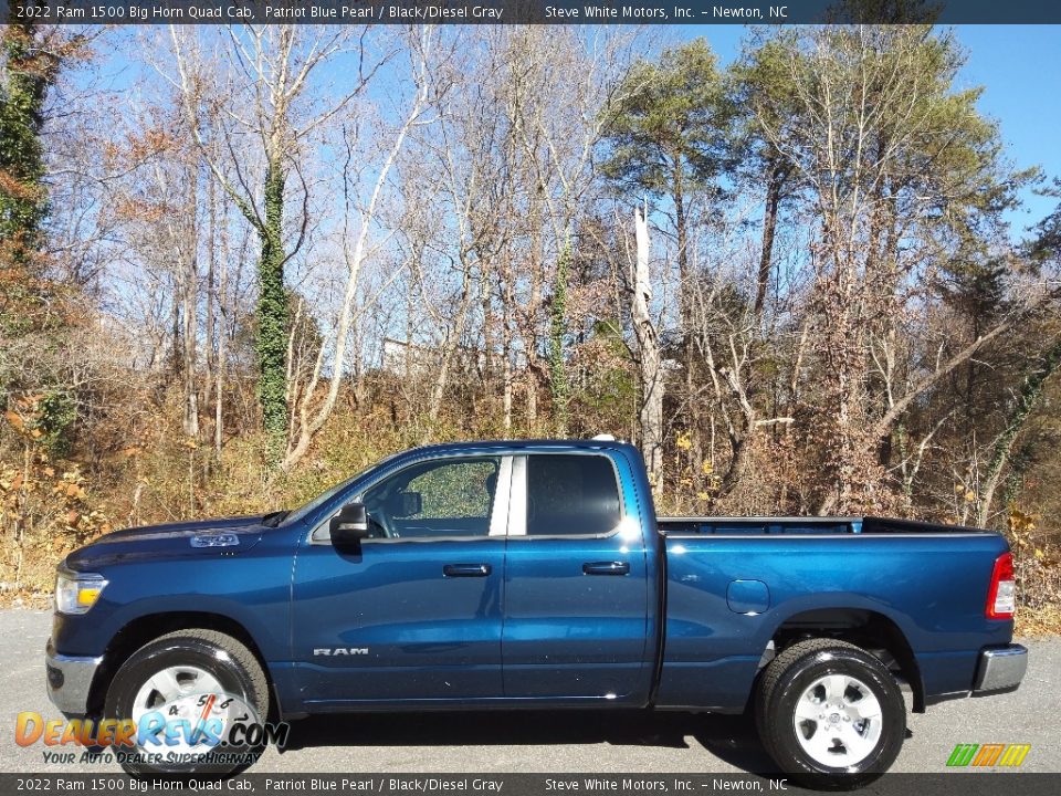 2022 Ram 1500 Big Horn Quad Cab Patriot Blue Pearl / Black/Diesel Gray Photo #1