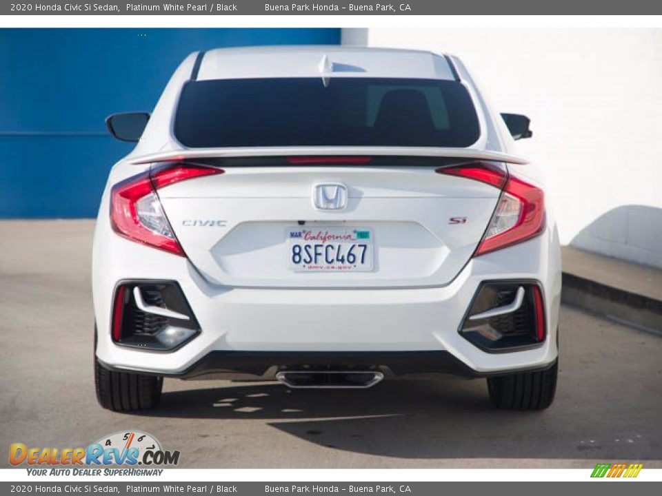 2020 Honda Civic Si Sedan Platinum White Pearl / Black Photo #9